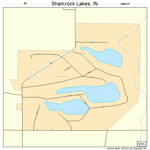 Shamrock Lakes, IN street map
