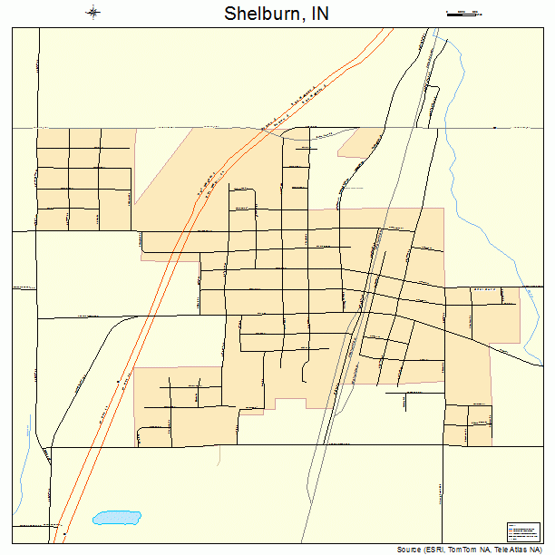 Shelburn, IN street map
