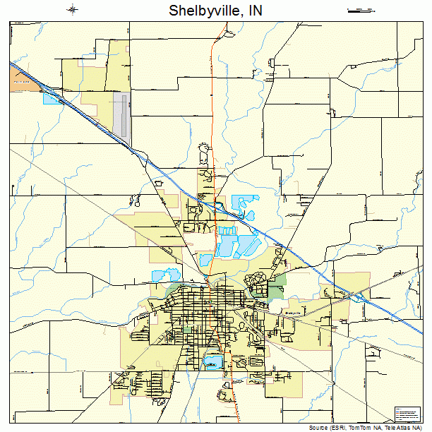 Shelbyville, IN street map