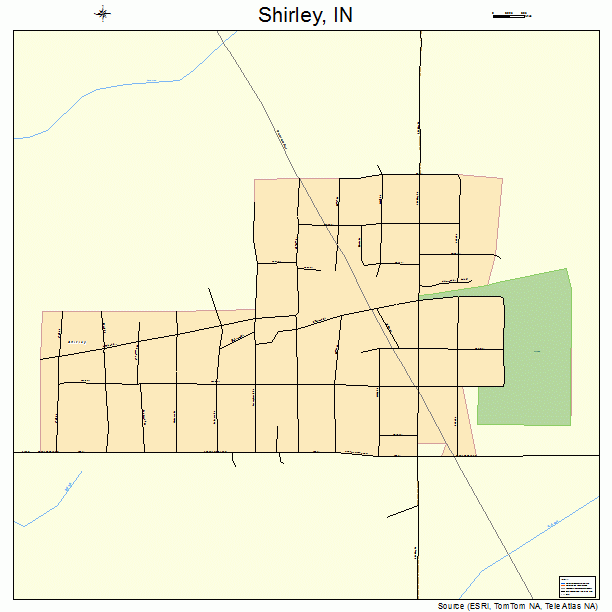 Shirley, IN street map