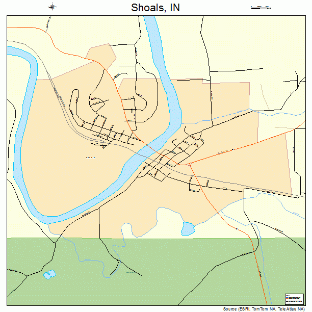 Shoals, IN street map