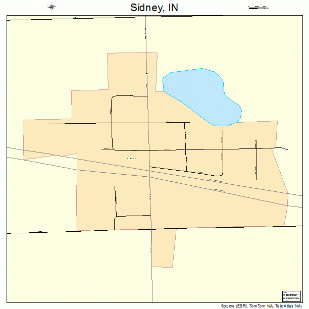 Sidney, IN street map