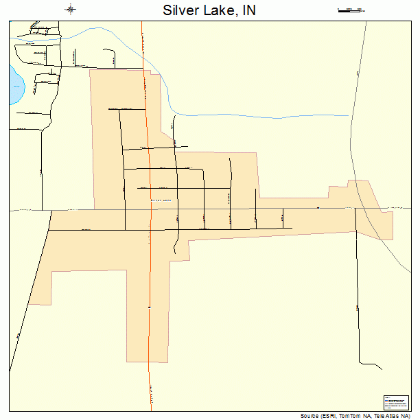 Silver Lake, IN street map