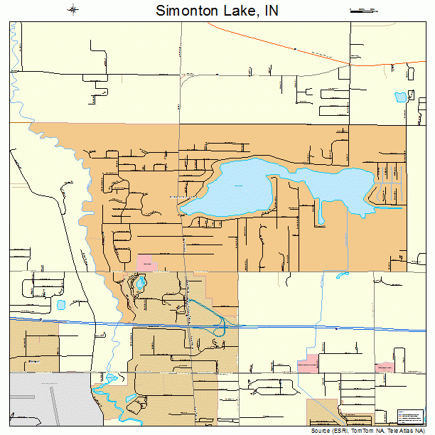 Simonton Lake, IN street map