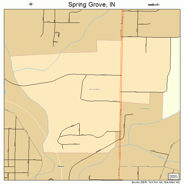 Spring Grove, IN street map