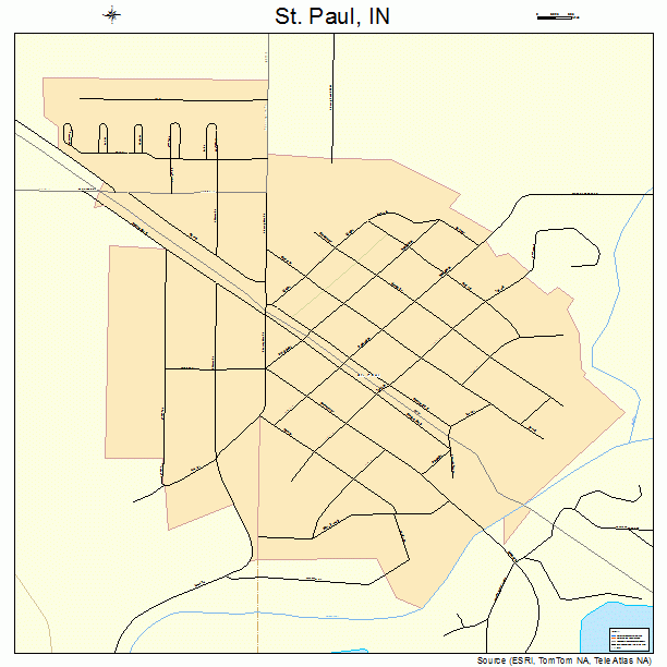 St. Paul, IN street map