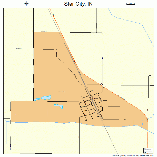 Star City, IN street map