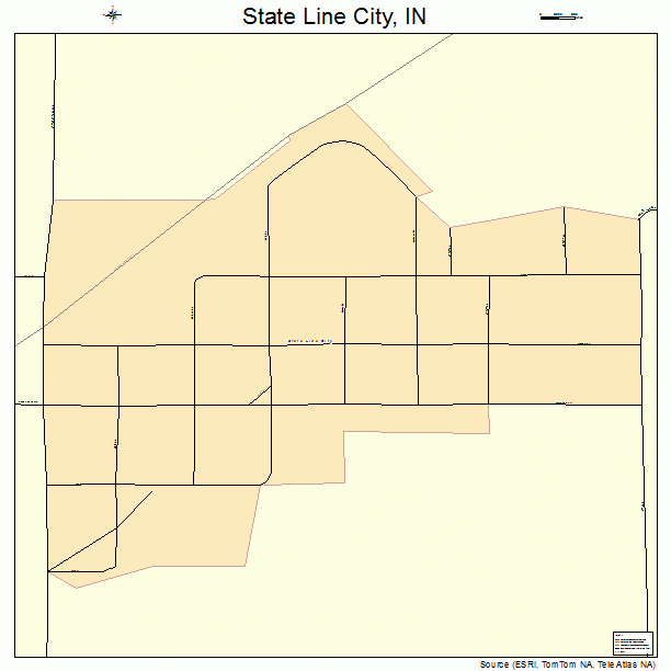 State Line City, IN street map