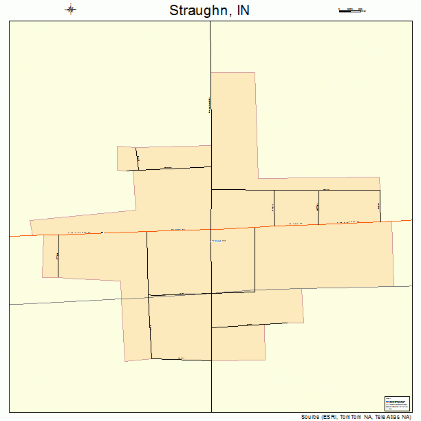 Straughn, IN street map