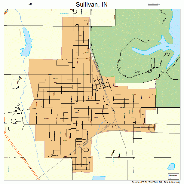 Sullivan, IN street map