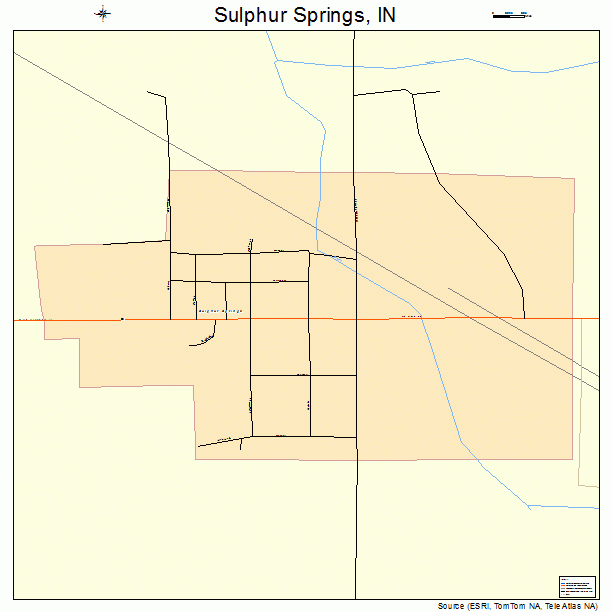 Sulphur Springs, IN street map