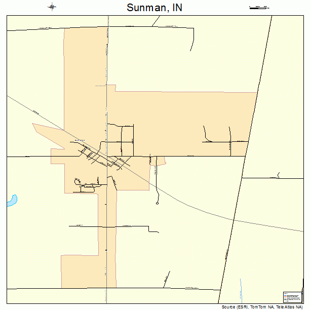 Sunman, IN street map