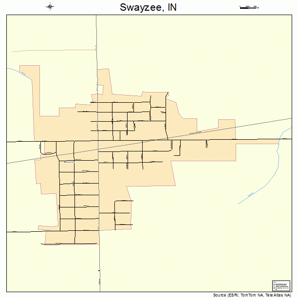 Swayzee, IN street map