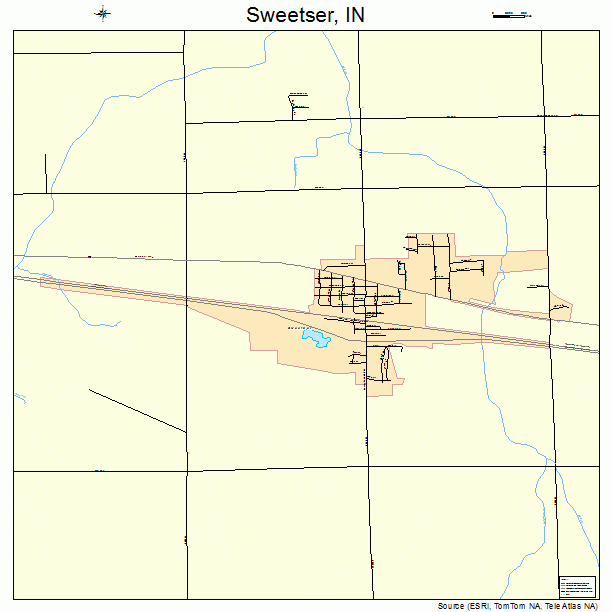 Sweetser, IN street map