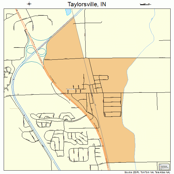 Taylorsville, IN street map