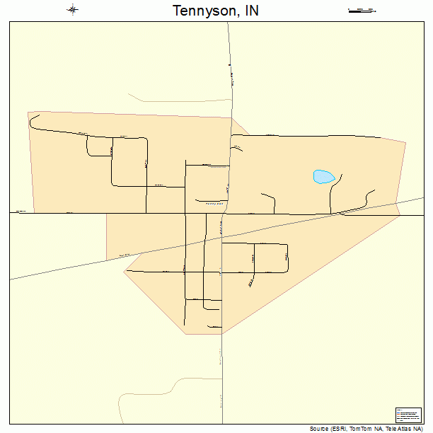 Tennyson, IN street map