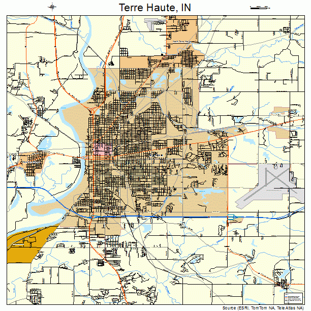 Terre Haute, IN street map