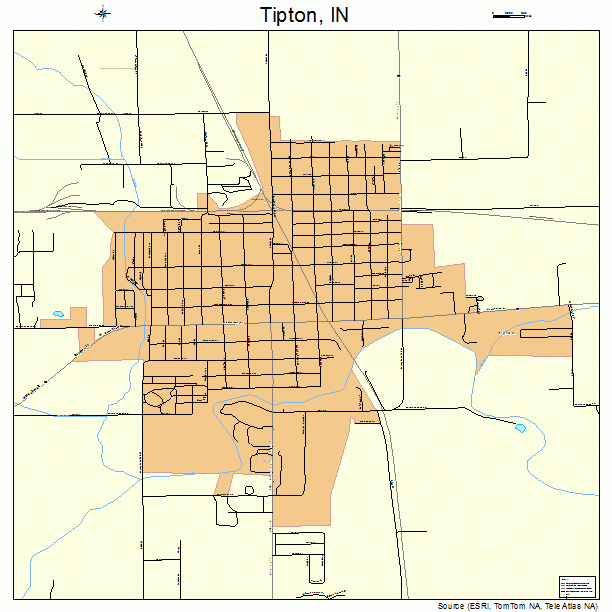 Tipton, IN street map