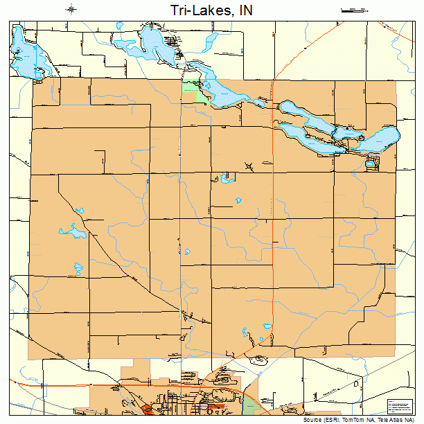 Tri-Lakes, IN street map