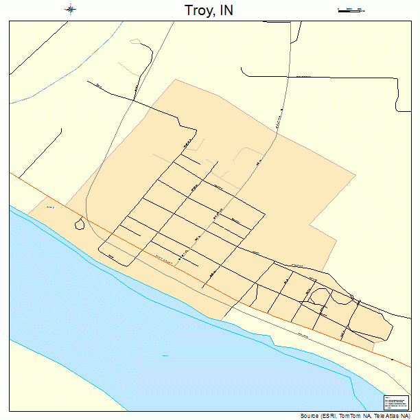 Troy, IN street map