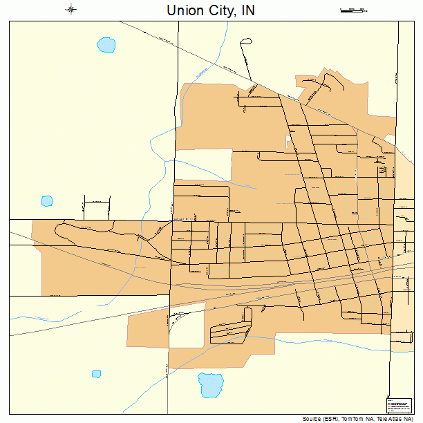 Union City, IN street map