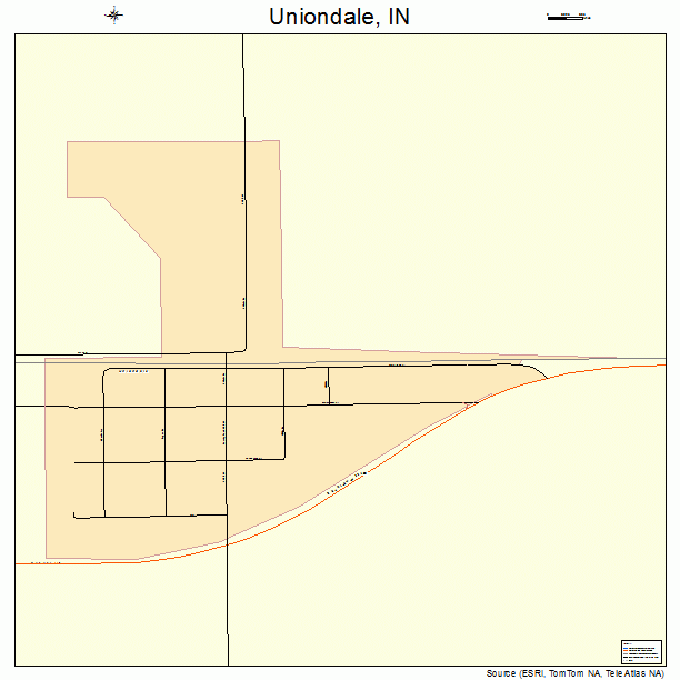 Uniondale, IN street map