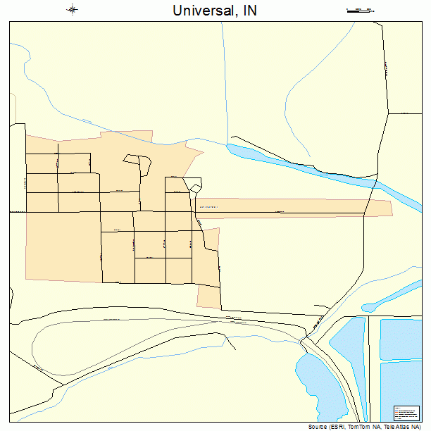 Universal, IN street map