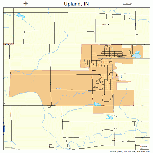 Upland, IN street map