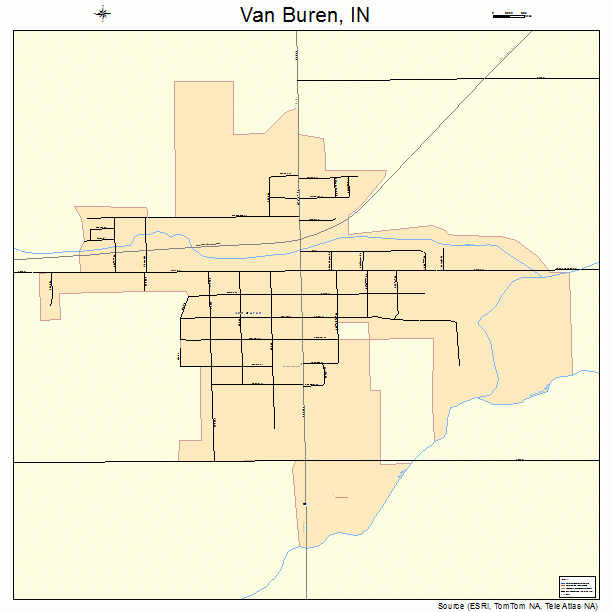 Van Buren, IN street map