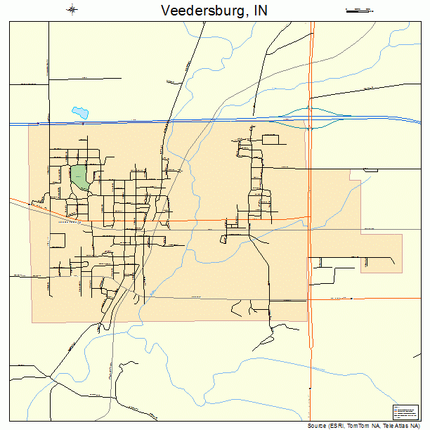 Veedersburg, IN street map