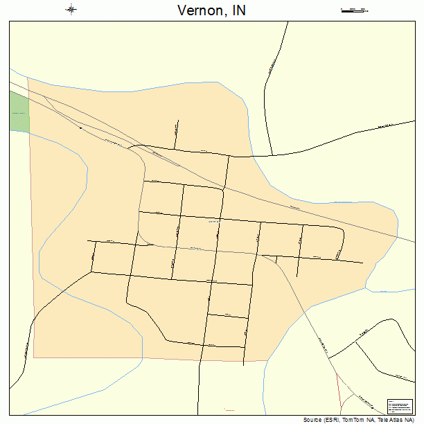 Vernon, IN street map