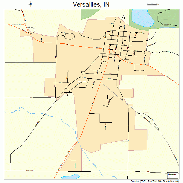 Versailles, IN street map