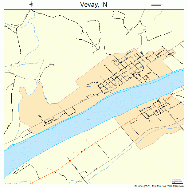 Vevay, IN street map