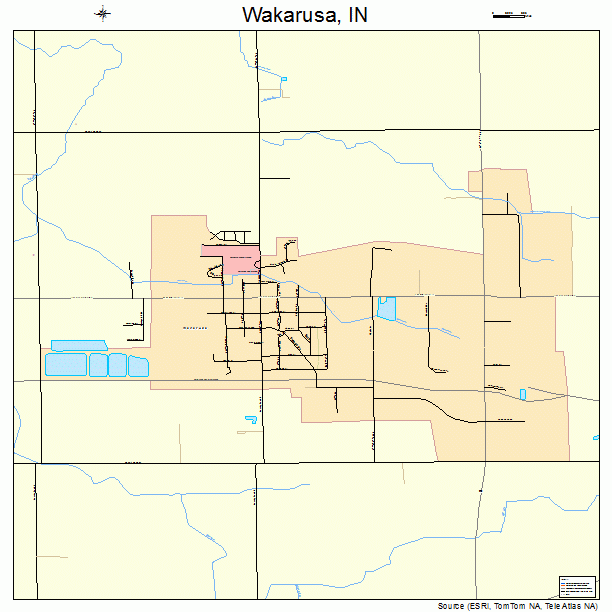 Wakarusa, IN street map