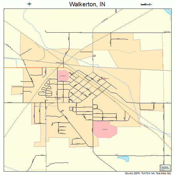 Walkerton, IN street map