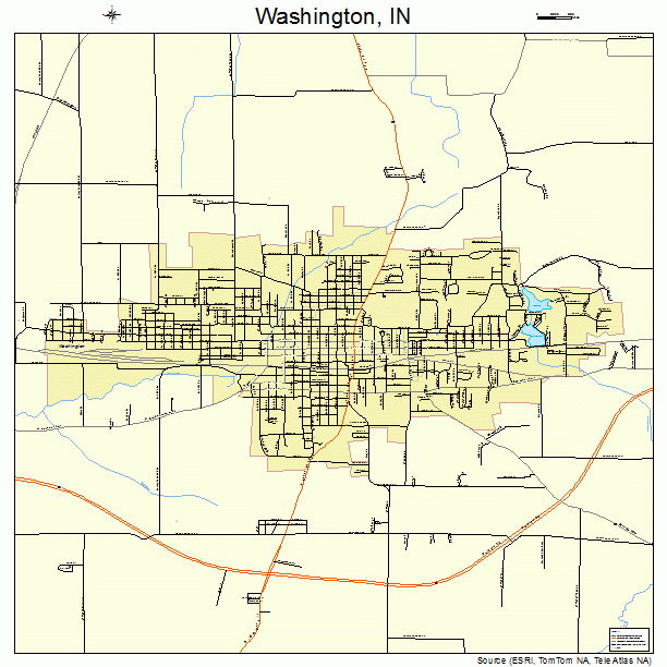 Washington, IN street map