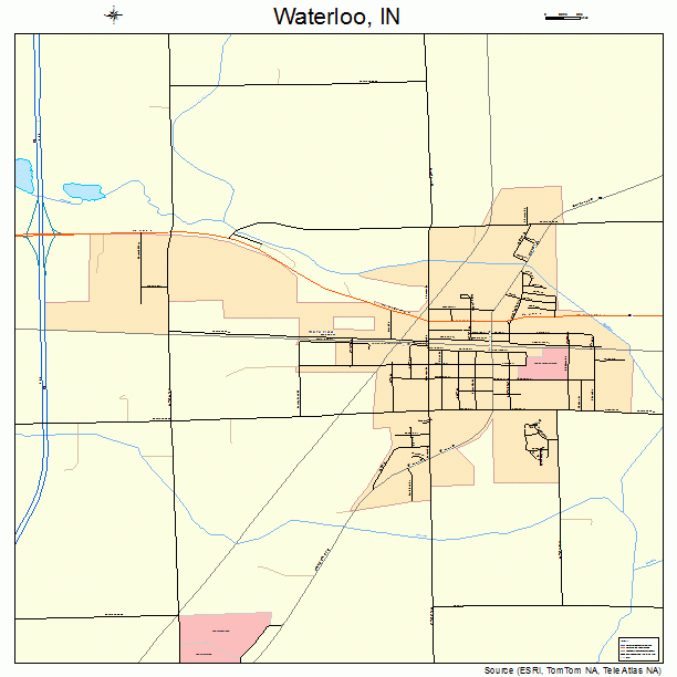 Waterloo, IN street map