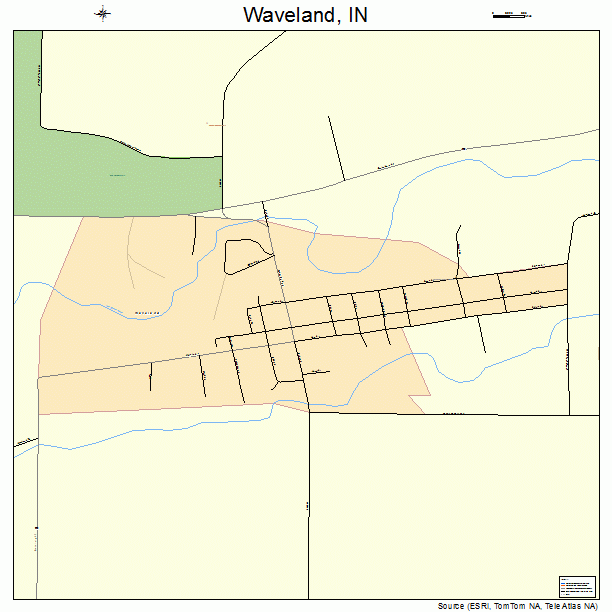 Waveland, IN street map