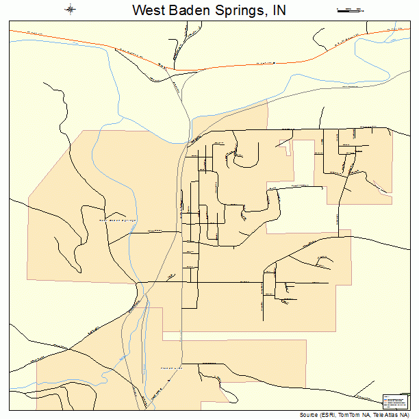 West Baden Springs, IN street map