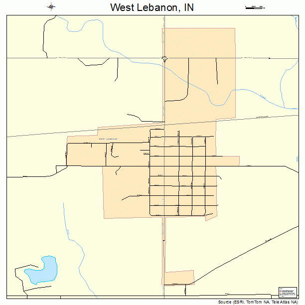 West Lebanon, IN street map