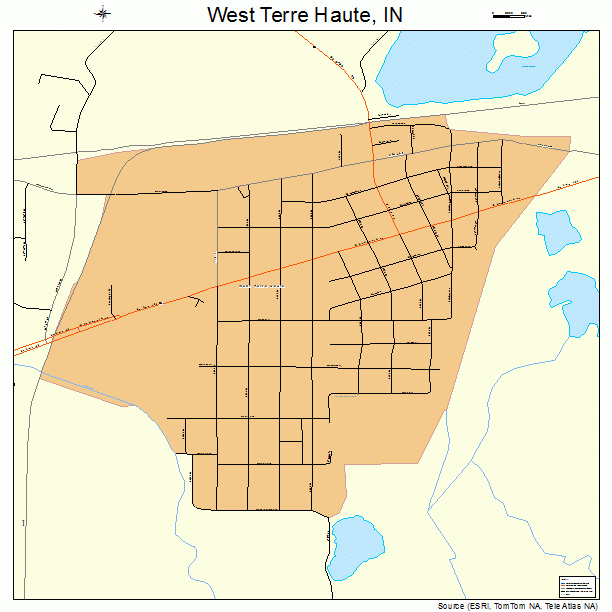 West Terre Haute, IN street map