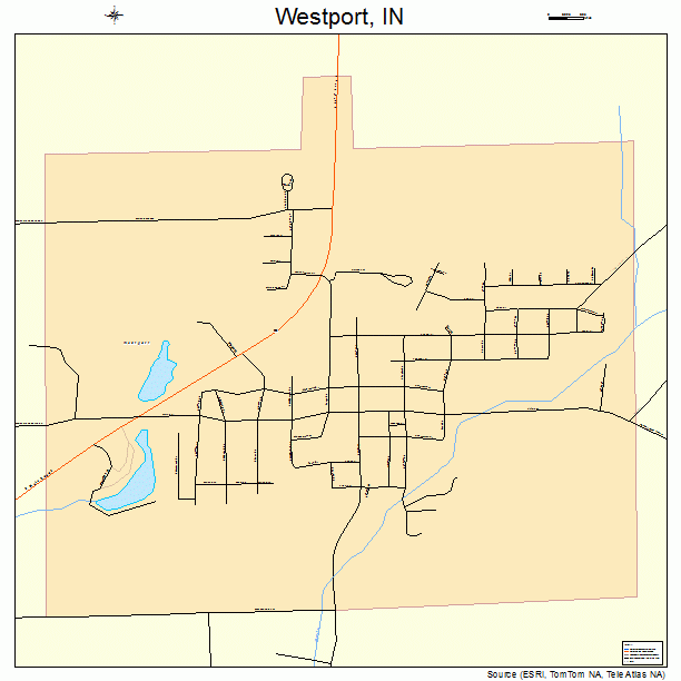 Westport, IN street map