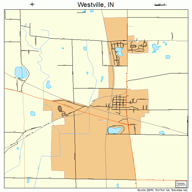 Westville, IN street map