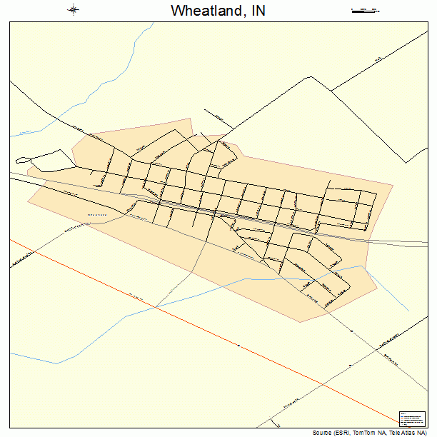 Wheatland, IN street map