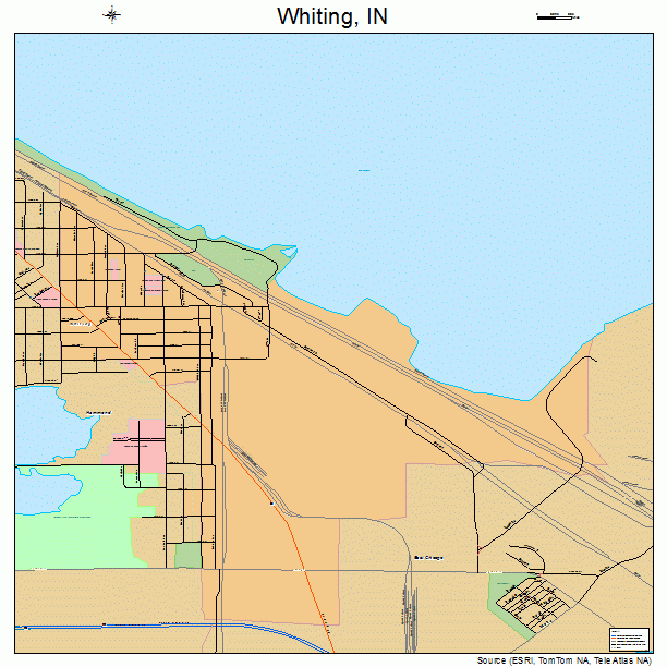 Whiting, IN street map