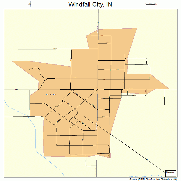 Windfall City, IN street map