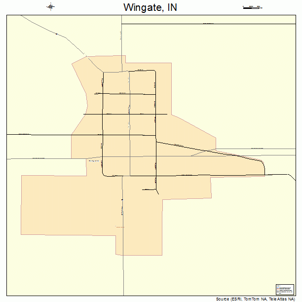 Wingate, IN street map
