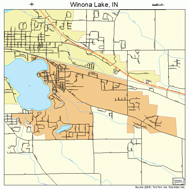 Winona Lake, IN street map