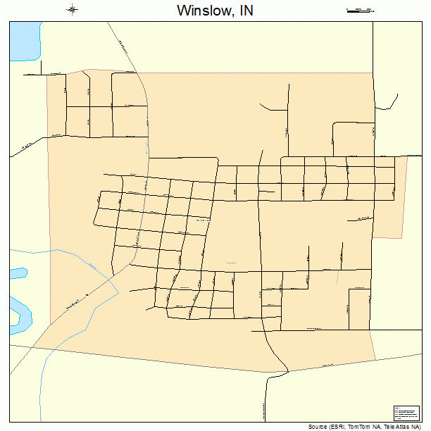 Winslow, IN street map