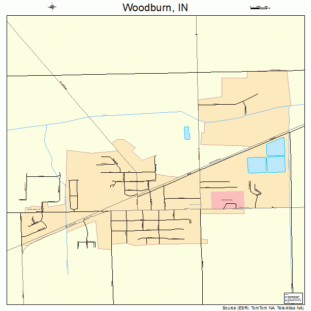Woodburn, IN street map